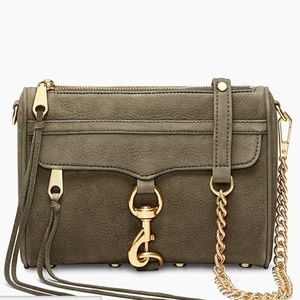 Rebecca Minkoff - Mini M.A.C. - Olive Suede with Gold Hardware